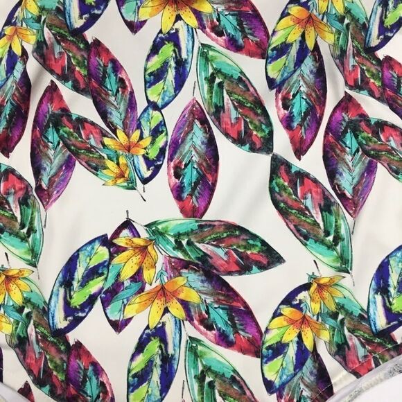 Maryssil Beach leaf swimsuit with sleeve. NWT - Picture 6 of 7